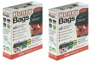 GENUINE HENRY HOUND HHR200-2 HOOVER CLOTH VACUUM CLEANER DUST BAG 10 PACK