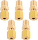 Brass 3/16-Inch OD X 1/8-Inch Male NPT Compression Connector Fitting(Pack of 5)