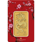1 oz Gold Bar Perth Mint Lunar Year of the Dragon 999.9 Fine