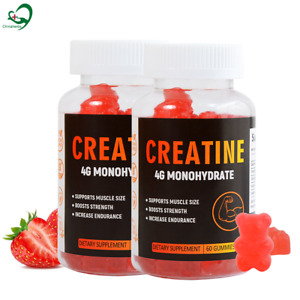 120x Strawberry Creatine Monohydrate Gummy Muscle Growth Rapid ATP Energy Cycle