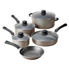 9-Piece Cookware Set Non-stick Pot & Pan Set w/ Lids, Kitchen Cooking,Champagne