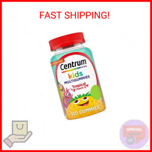 Centrum Kids Multivitamin Gummies, Tropical Punch, Made with Natural Flavors, 11