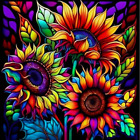 Diamond Painting Kits for Adults, Sunflowers DIY Paint by Numbers Full Drill Dia