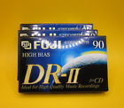 Lot of 3 Fuji DR-II 90 Minute High Bias Blank Type II Audio Cassette Tapes, Seal