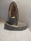 UGG Ansley Moccasin Slippers Light Grey Fur Lined Size 7
