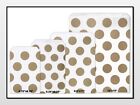 Gold Polka Dots Flat Paper Merchandise Bags Choose Size & Package Amount