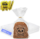 Reusable Plastic Bread Bags for Homemade Bread - 8X12 100 Pack Clear Bread Bag w
