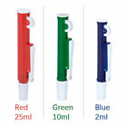 3 PCS Pipette Pump Set 2ml Blue+10ml Green+25ml Red Manual Dispensers