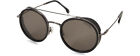 CARRERA 167/S Unisex Round Designer Sunglasses Ruthenium Silver Black/Grey 50 mm