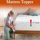 Mattress Topper Quilted Pad Queen Cover Twin Full King Cooling Breathable Soft
