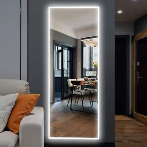 Oval Full Length Mirror with LED Lights, 47