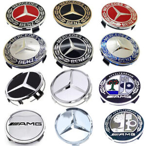 SET OF 4 Mercedes-Benz 75MM / 60MM Classic Wheel Rim Center Hub Caps Cover AMG