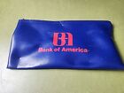 Vintage Bank of America Bank Bag BofA Logo Blue Zippered Deposit Bag Money K3