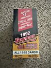 1992 Bowman factory sealed jumbo box baseball. 18 Jumbo Packs. Rivera Rookie 🔥