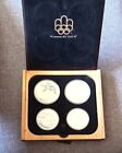 1976 Canada Montreal Olympics Silver Proof Set  - 4 Coins with Case & COA