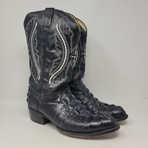 Botas Espolon De Oro Boots Mens 11 Black Leather Western Cowboy Rodeo