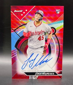 2023 Topps Finest Joey Meneses ROOKIE AUTOGRAPH RED WAVE 4/5 AUTO SP FA-JM