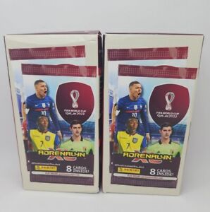 2X Panini FIFA World Cup 2022 Adrenalyn XL Trading Card Multiset 7 Packs + 1 LE