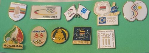 2004 Athens Olympics Beautiful Group Of 10  NOC Team Pins