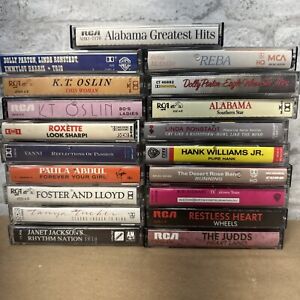 Cassette Tapes Lot Of 19 Rock Pop Hip Hop Country -70s 80s 90s