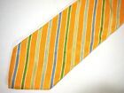 Brooks Brothers 346 Mens Necktie Tie Blue Gold Green Striped Repp 59