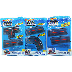 Hot Wheels City Track Pack Accessories - Three Sets, Each with 2 Pieces, New!!!