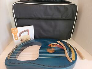 Lyre Harp 16 String Mahogany. With Tuning Wrech, Instruction Manual, And Case