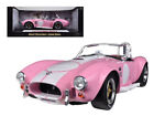 1965 Shelby Cobra 427 S/c Pink With White Stripes With Printed Carroll Shelby S