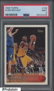 1996 Topps #138 Kobe Bryant Los Angeles Lakers RC Rookie HOF PSA 9 MINT