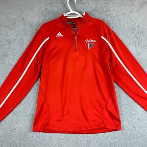 Adidas Jacket Mens Medium Red Atlanta Falcons Climalite Red Pullover Quarter Zip