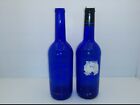 HARVEYS BRISTOL CREAM SHERRY BLUE GLASS BOTTLES (EMPTY), 11-1/2