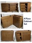 Used Kitchenette Cabinet Set, Four Used Plywood Cabinets, Sold As Is, P/U Only