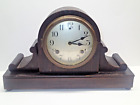 Antique Sessions Wooden Mantle Clock Scroll Ends