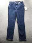NYDJ Womens Size 10 SHERI Slim Batik Blue Lift Tuck Tech Stretch Denim Jeans NEW