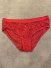 Mens Heavenly Lace Briefs Lingerie Panties Red Medium New $39
