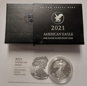 2021-W Type 2 Proof Silver Eagle w/ OGP Original Packaging & COA
