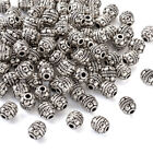 100pcs Tibetan Silver Alloy Oval Spacer Beads Metal Loose Spacer Beads 5~5.5mm