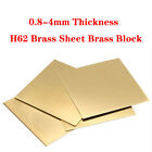 0.8-4mm Thickness H62 Brass Sheet Brass Block  Many Size Metalworking Craft DIY