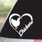CHICKEN HEART Vinyl Decal Sticker Window Bumper Coop Farm I Love Farmer's Market