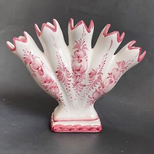 Vintage ANDREA BY SADEK 5 Finger Bud Vase Hand Painted Jay Willfred PORTUGAL
