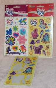 Vintage Lot of 2 packages My Little Pony V3 Stickers NEW Sandylion Rainbow Dash