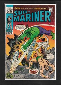 Sub-Mariner #34 (1971): Prelude to First Defenders Story! Bronze Age Marvel! GD!