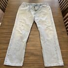 Vintage Levi's 501 Button Fly Made In USA Light Wash Denim Jeans 40x31 Worn