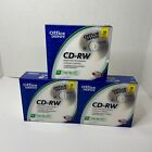 3 10 Packs CD-RW Blank Disc With Jewel Case Office Depot 700mb 80min Sealed New