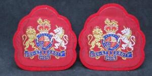 Household Cavalry Warrant Officer Class 1 Pair Padded Mylar threaded Rank Badges