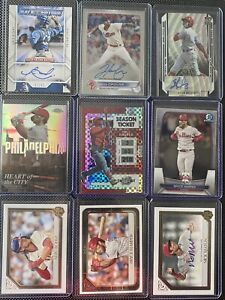 Philadelphia Phillies 27 Card Team Lot**4 Autos, Refractor, Prizm and Numbered**