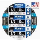 Southwire 50 ft. 8/3 Stranded Romex SIMpull CU NM-B W/G Electrical Cable Wire