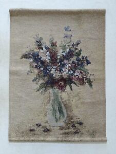 New ListingJacquard Tapestry Wall Hanging Cheri Blum Cut Flowers 25.5