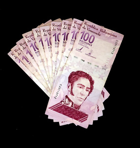 10 PCS x VENEZUELA  100  BOLIVARES DIGITALES banknotes -2021- CIRCULATED