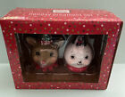 Johanna Parker Reindeer & Snowman Ornaments Set New In Box